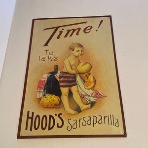 American Collectables Metal Art Hood’s Sarsaparilla sign. 11x16”